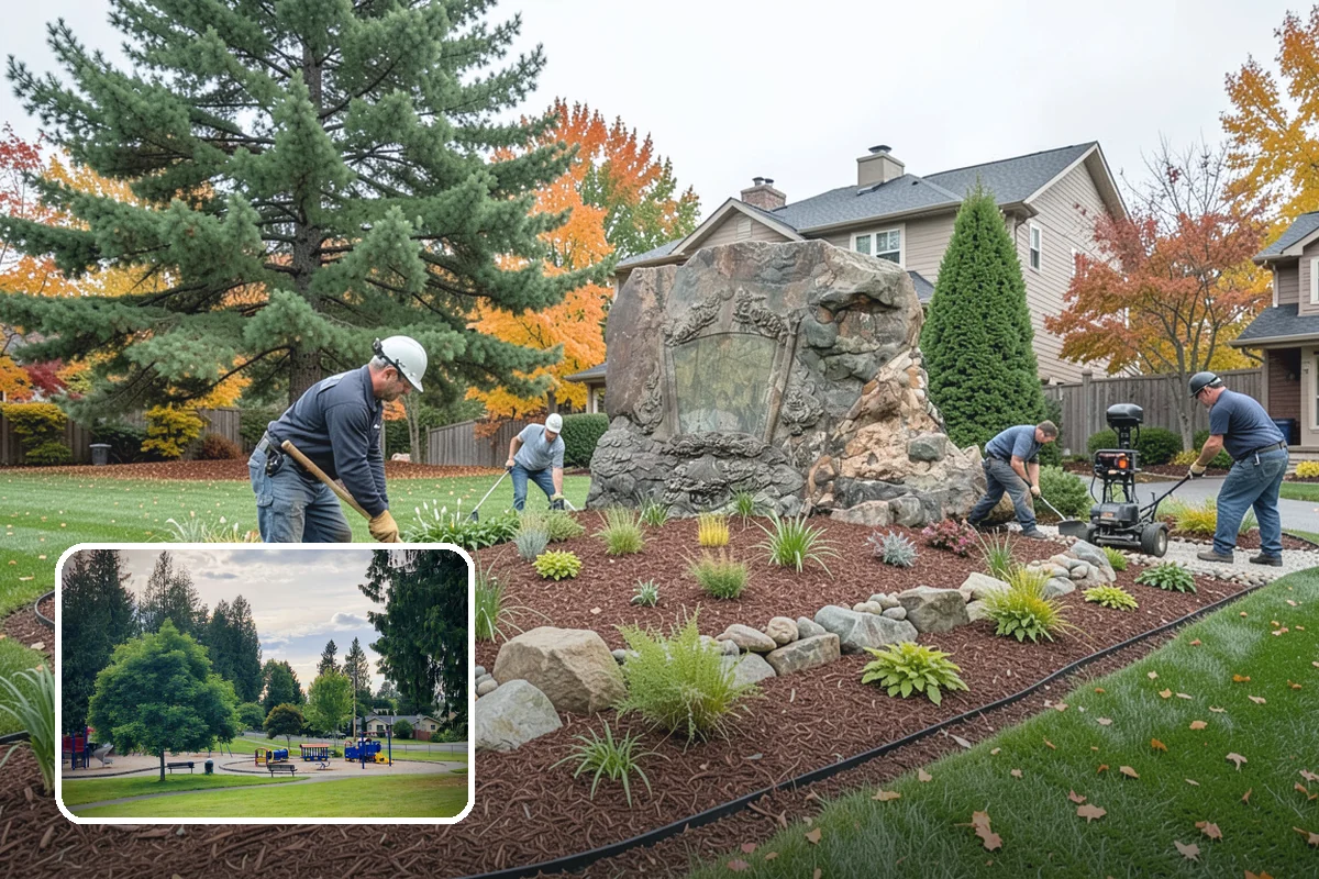 Fall Cleanup in Bonney Lake, Pierce County, WA - Removes smothering leaf drop