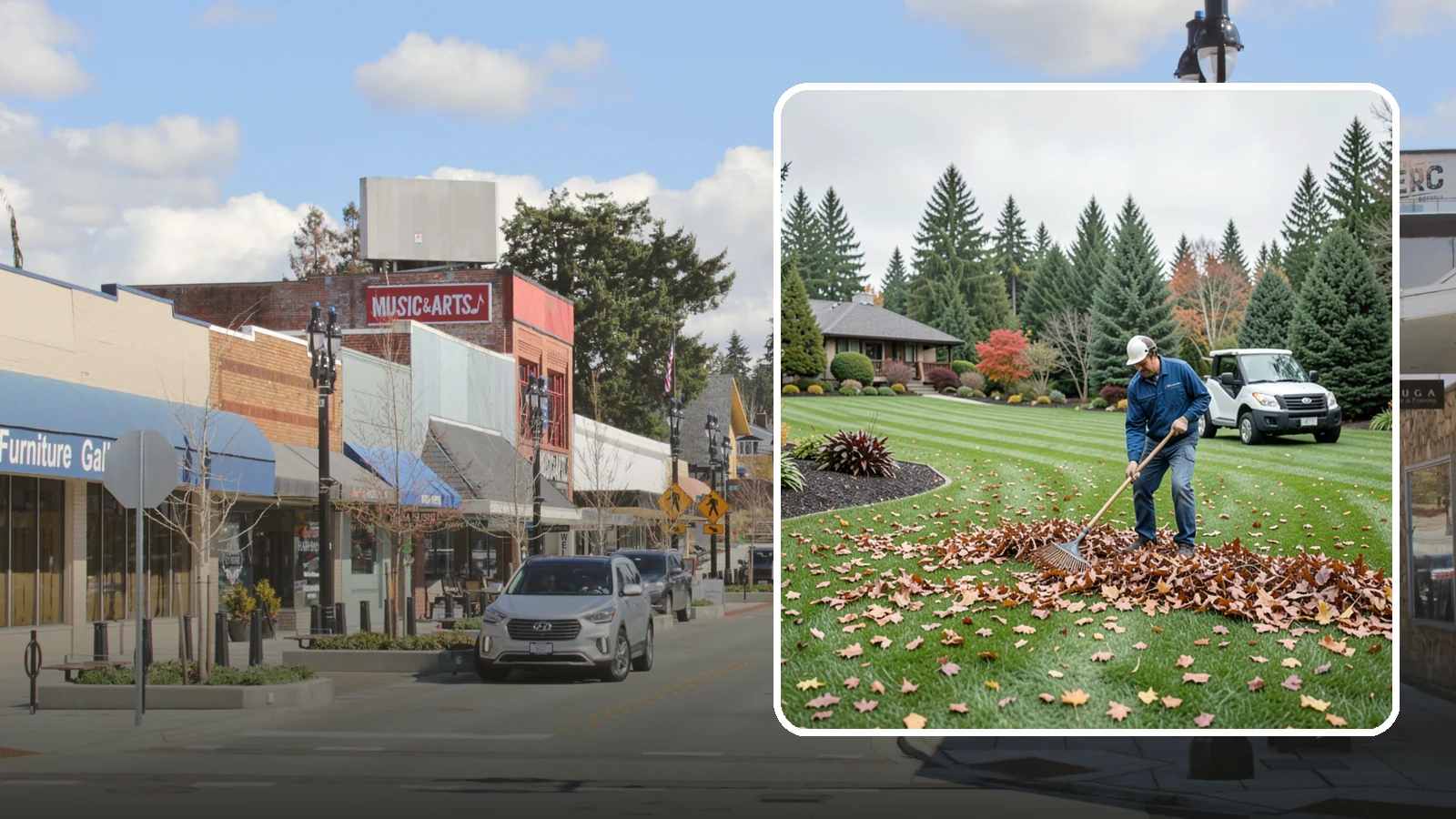 Fall Cleanup in Bothell, King County, WA - A comprehensive fall cleanup that clears leaves and debris and prepares your landscape for winter.
