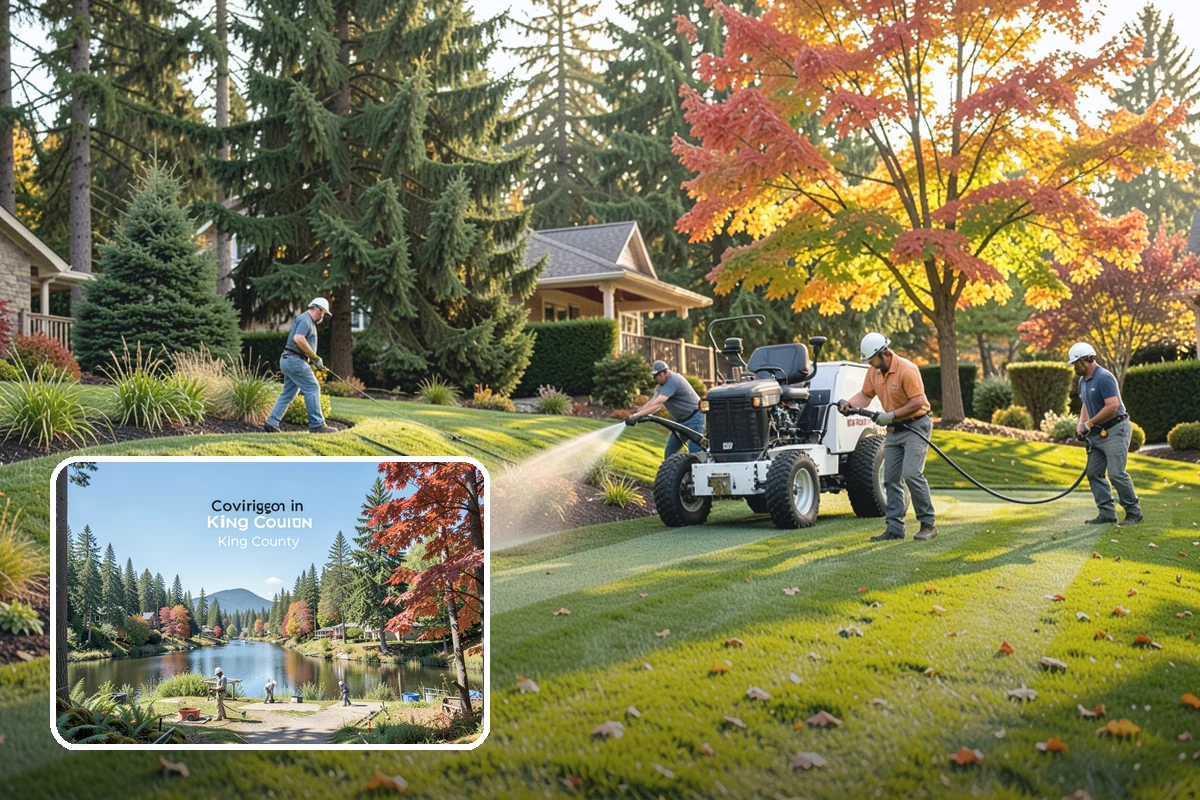 Fall Cleanup in Covington, King County, WA - Removes smothering leaf drop