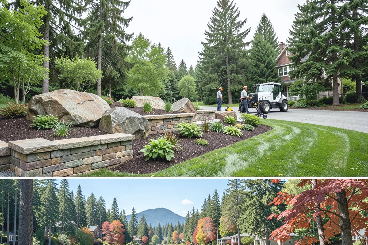 Fall Cleanup in Covington, King County, WA - Done in fall, often in one or more passes as leaves drop.