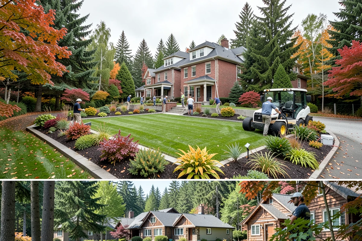 Fall Cleanup in Edgewood, Pierce County, WA - Done in fall, often in one or more passes as leaves drop.