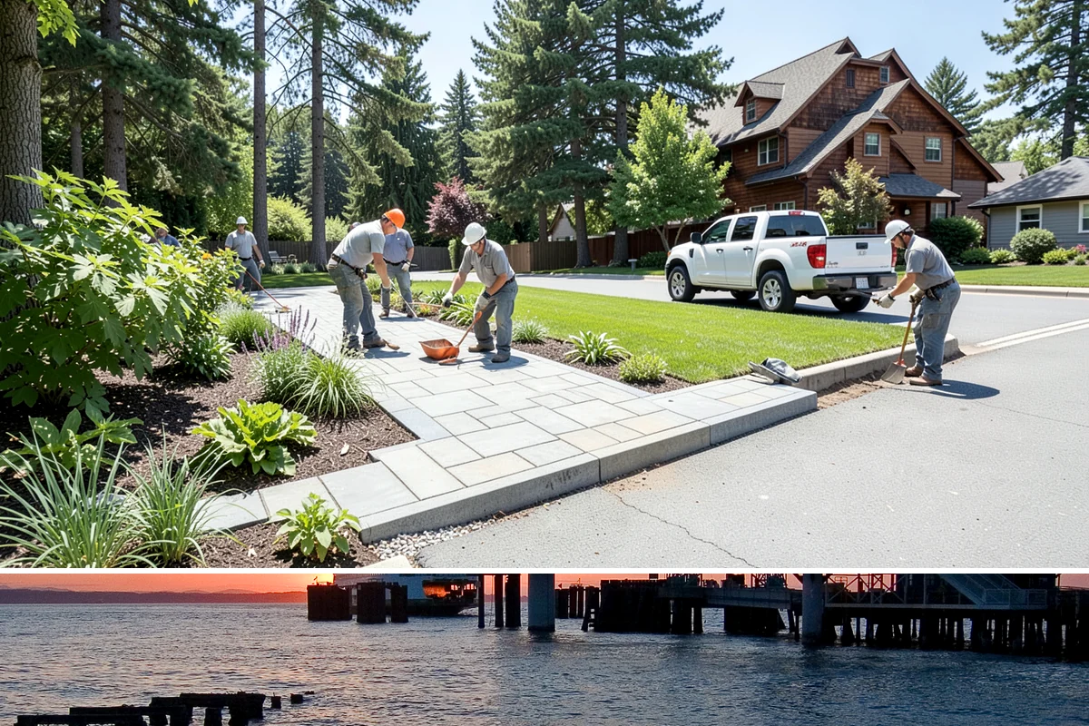 Fall Cleanup in Edmonds, Snohomish County, WA - Done in fall, often in one or more passes as leaves drop.