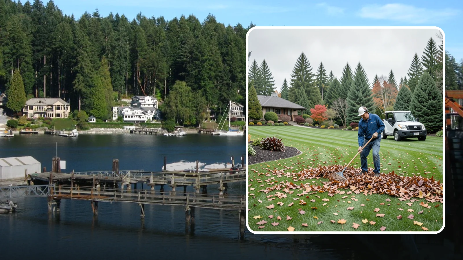 Fall Cleanup in Gig Harbor, Pierce County, WA - A comprehensive fall cleanup that clears leaves and debris and prepares your landscape for winter.