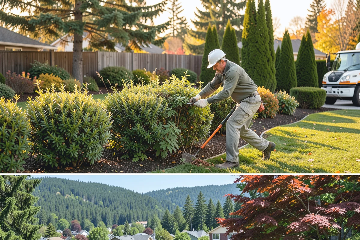 Fall Cleanup in Index, Snohomish County, WA - Done in fall, often in one or more passes as leaves drop.