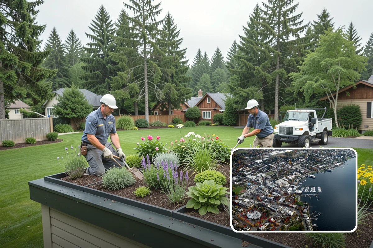 Fall Cleanup in Kirkland, King County, WA - Removes smothering leaf drop