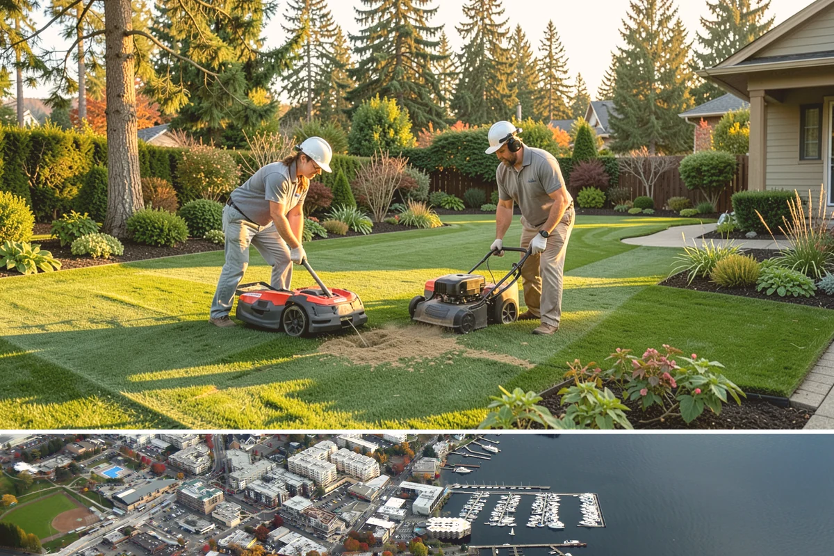 Fall Cleanup in Kirkland, King County, WA - Done in fall, often in one or more passes as leaves drop.