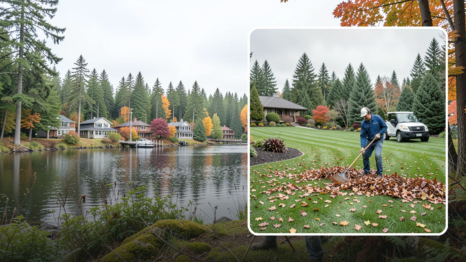 Fall Cleanup in La Conner, Skagit County, WA - A comprehensive fall cleanup that clears leaves and debris and prepares your landscape for winter.