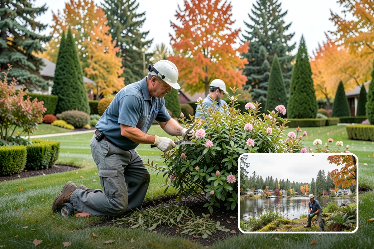Fall Cleanup in La Conner, Skagit County, WA - Removes smothering leaf drop