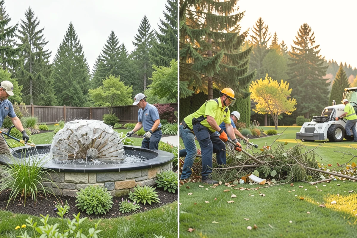 Fall Cleanup in La Conner, Skagit County, WA - Assess leaf drop and debris