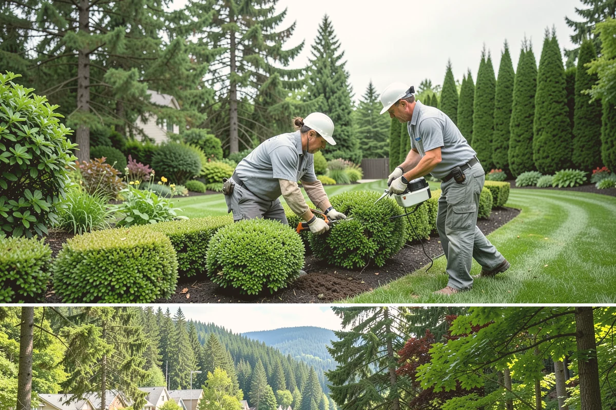 Fall Cleanup in Lake Forest Park, King County, WA - Done in fall, often in one or more passes as leaves drop.