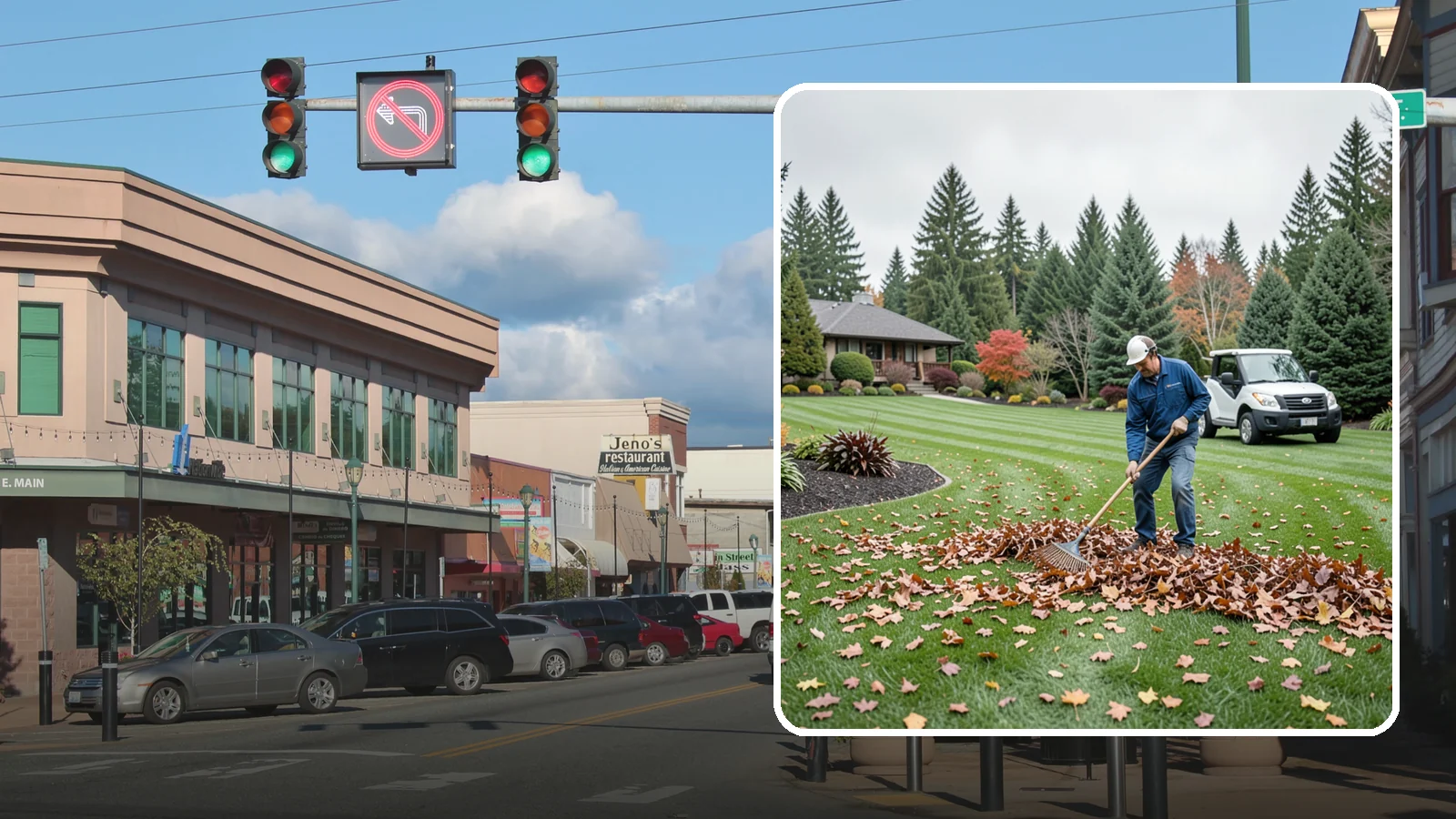 Fall Cleanup in Monroe, Snohomish County, WA - A comprehensive fall cleanup that clears leaves and debris and prepares your landscape for winter.