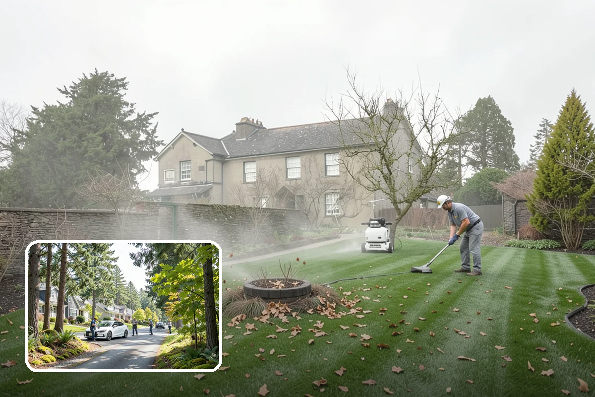 Fall Cleanup in Normandy Park, King County, WA - Removes smothering leaf drop