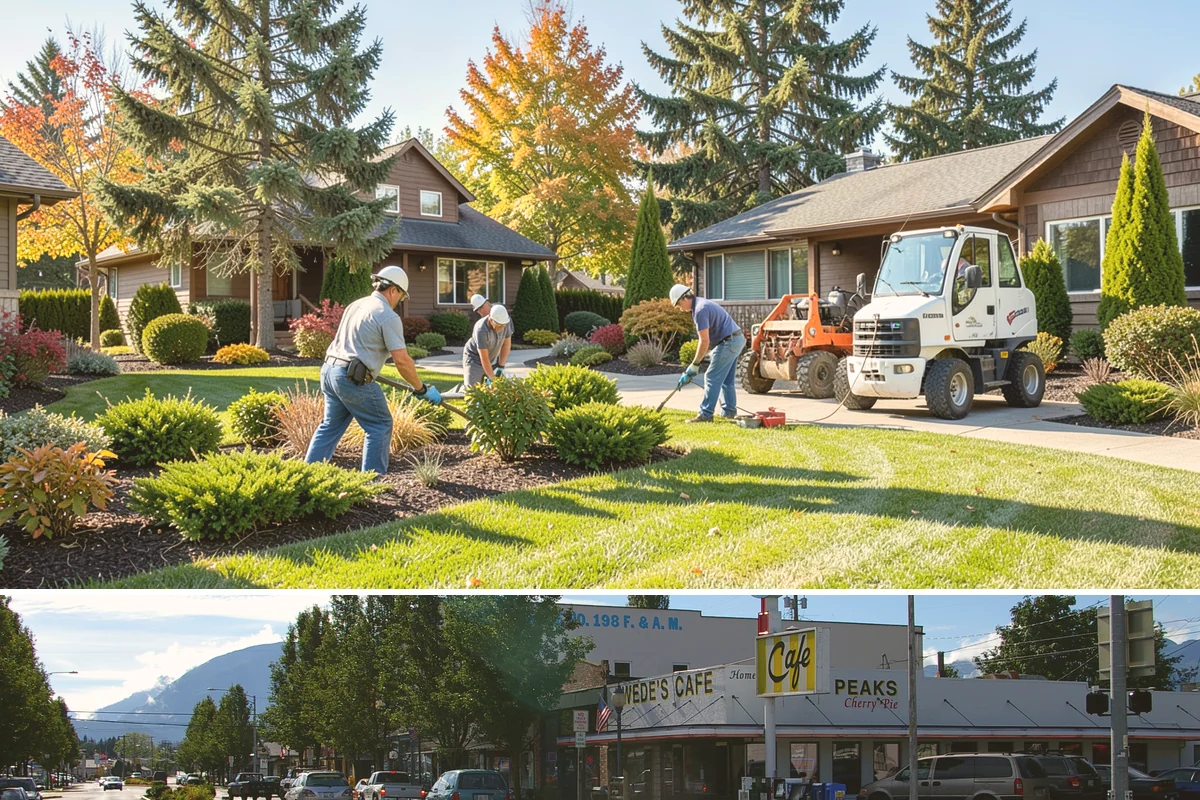 Fall Cleanup in North Bend, King County, WA - Done in fall, often in one or more passes as leaves drop.