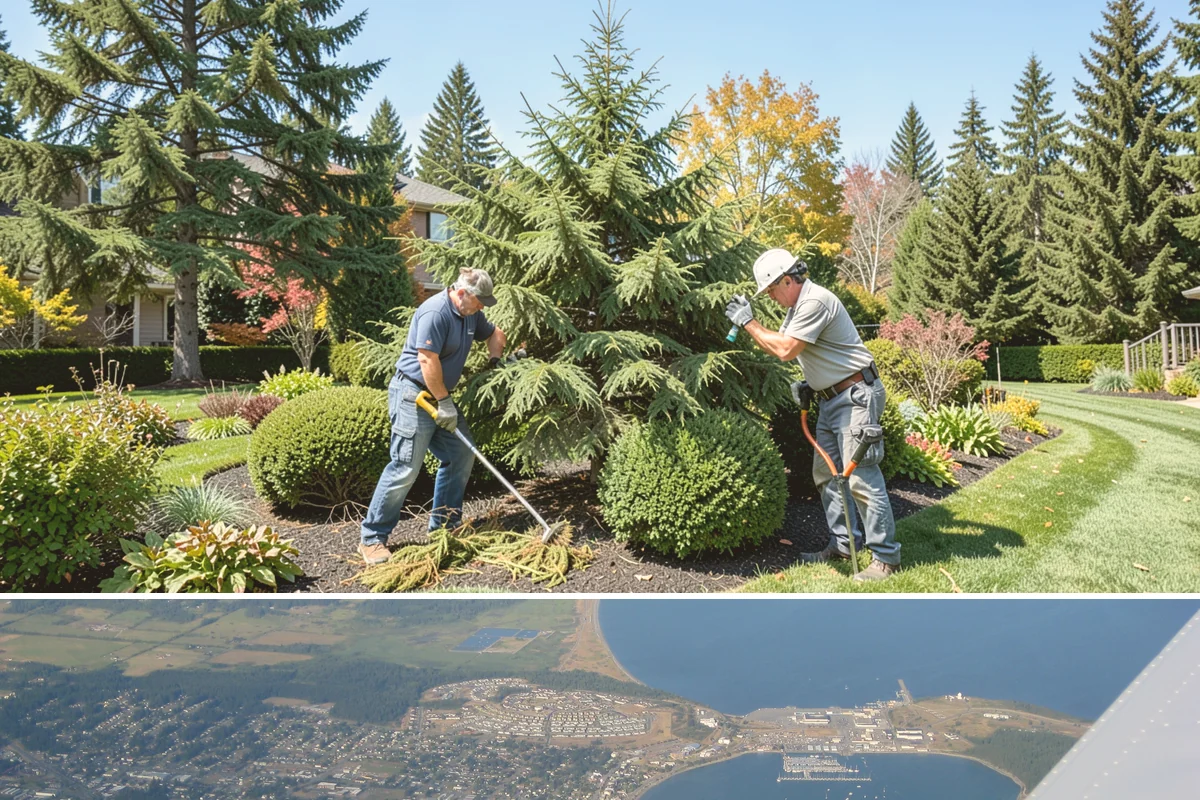 Fall Cleanup in Oak Harbor, Island County, WA - Done in fall, often in one or more passes as leaves drop.