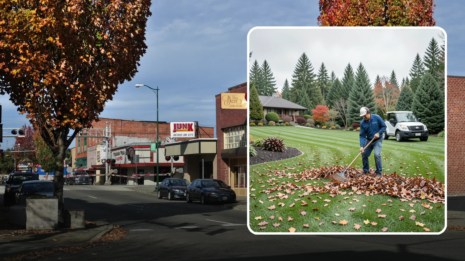 Fall Cleanup in Puyallup, Pierce County, WA - A comprehensive fall cleanup that clears leaves and debris and prepares your landscape for winter.