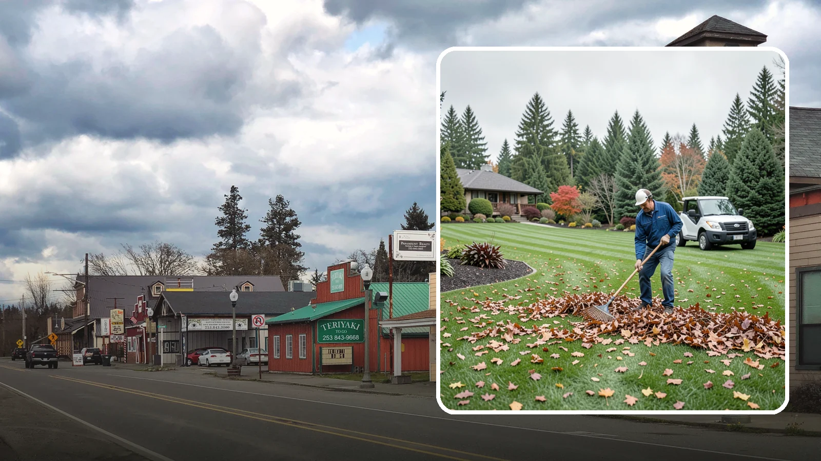 Fall Cleanup in Roy, Pierce County, WA - A comprehensive fall cleanup that clears leaves and debris and prepares your landscape for winter.