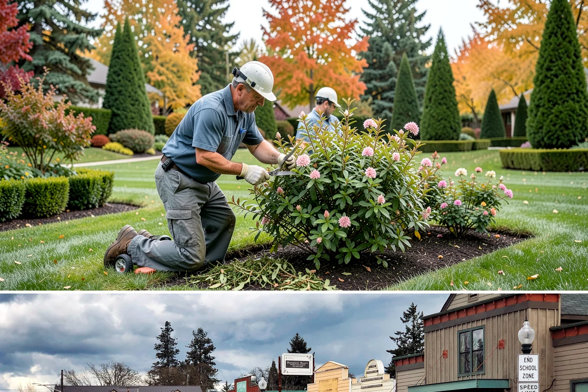 Fall Cleanup in Roy, Pierce County, WA - Done in fall, often in one or more passes as leaves drop.