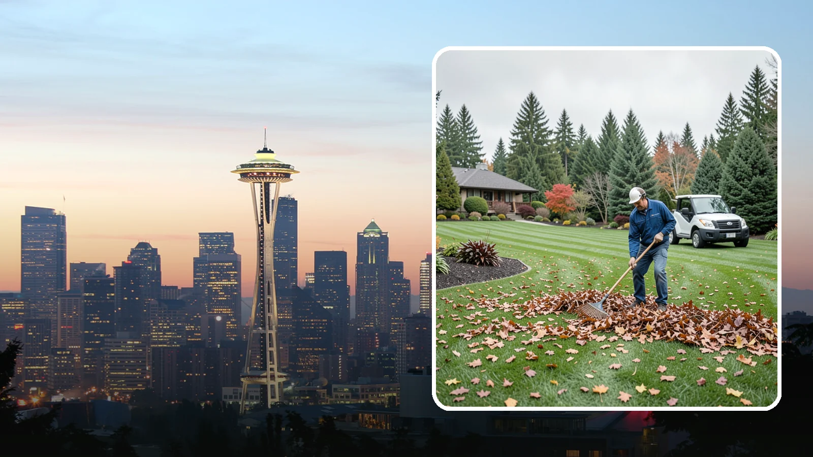 Fall Cleanup in Seattle, King County, WA - A comprehensive fall cleanup that clears leaves and debris and prepares your landscape for winter.