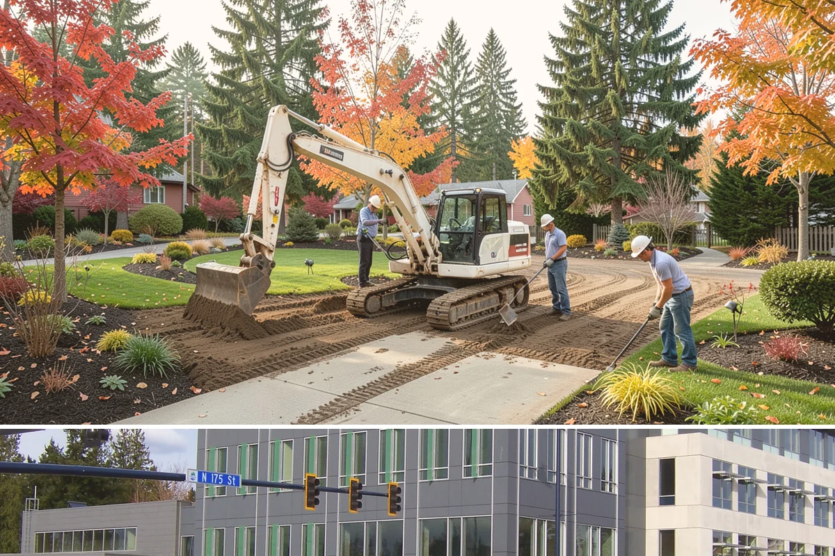 Fall Cleanup in Shoreline, King County, WA - Done in fall, often in one or more passes as leaves drop.