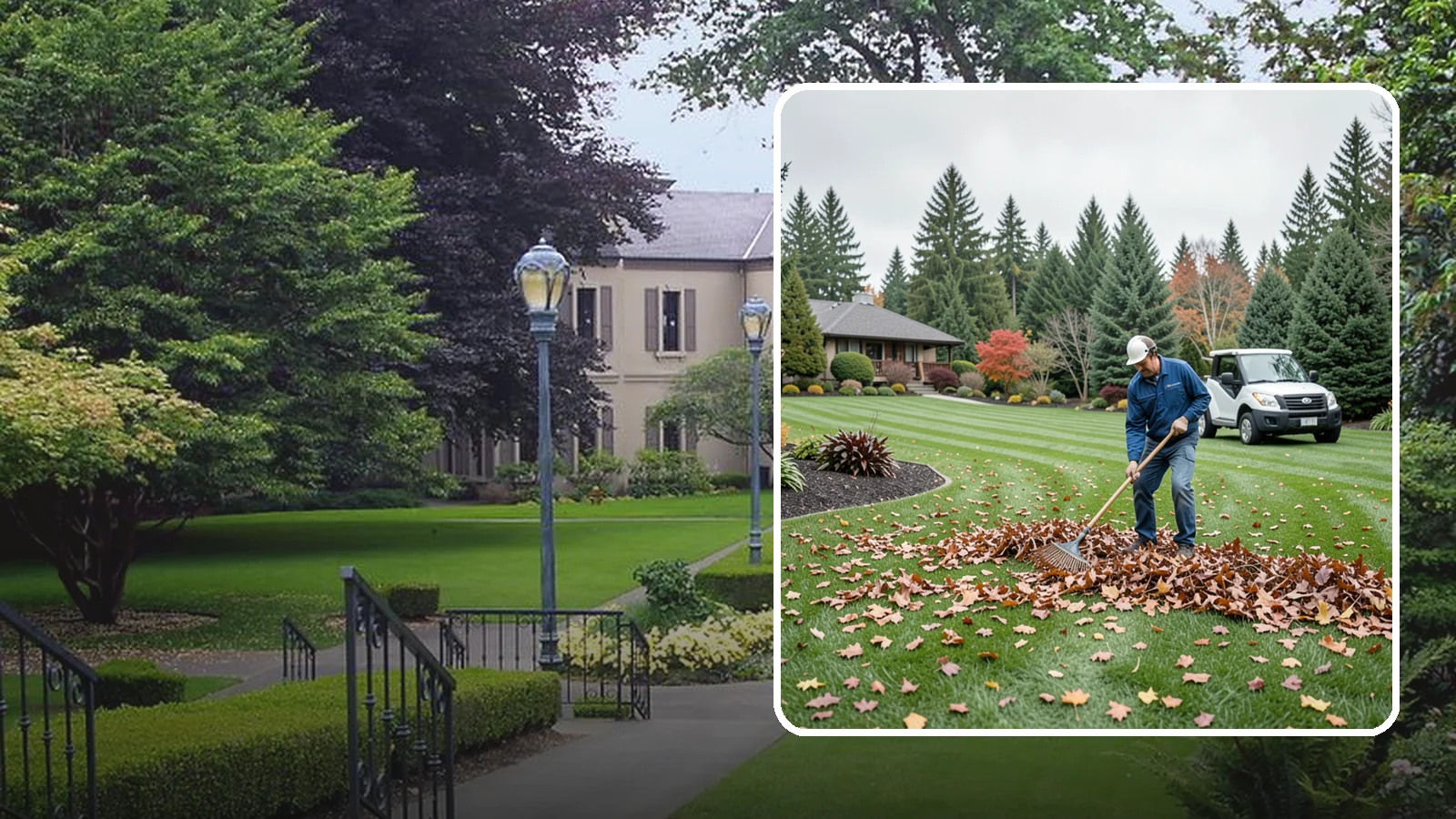 Fall Cleanup in Woodinville, King County, WA - A comprehensive fall cleanup that clears leaves and debris and prepares your landscape for winter.