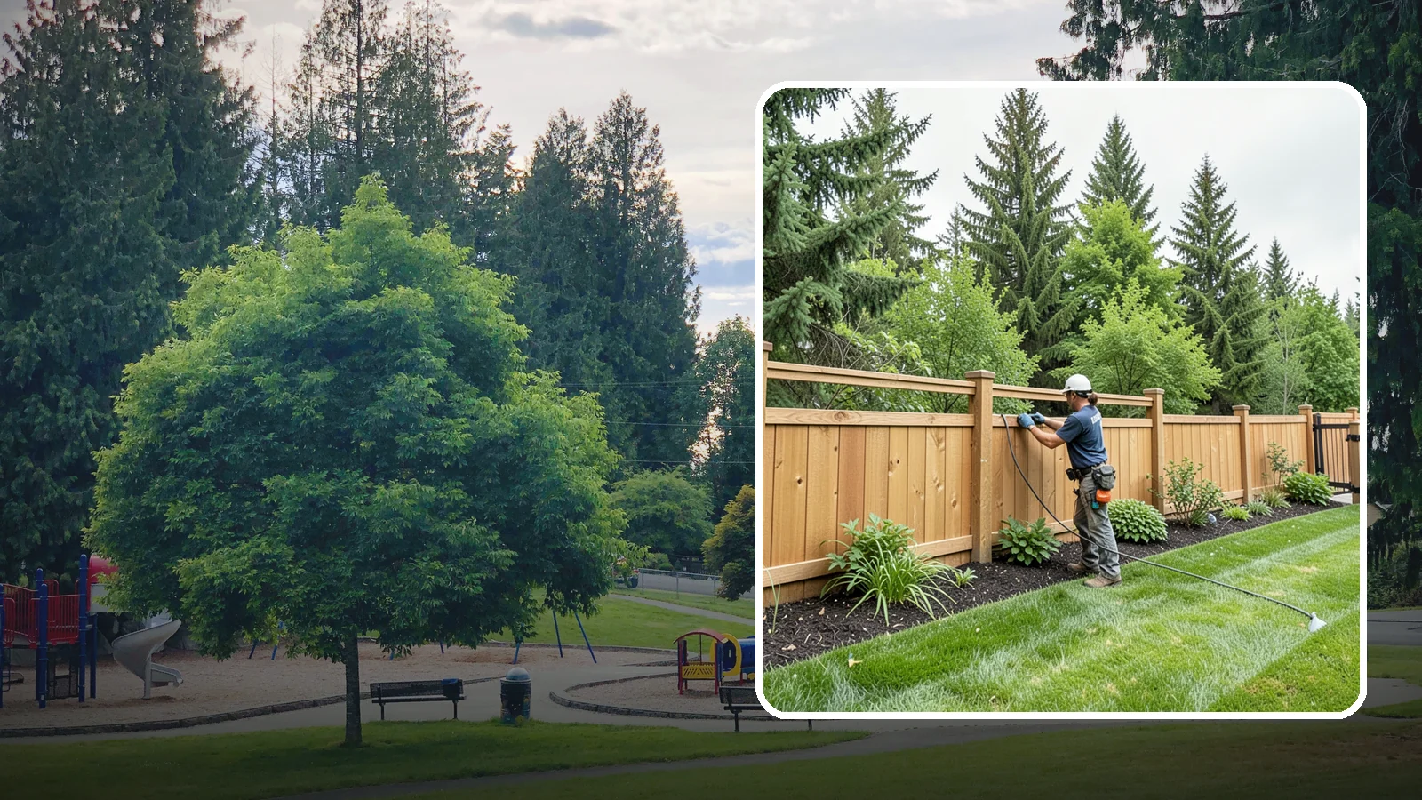 Fence Repair in Bonney Lake, Pierce County, WA - Repair of leaning, sagging, broken, and rotted fencing to restore strength, function, and appearance.