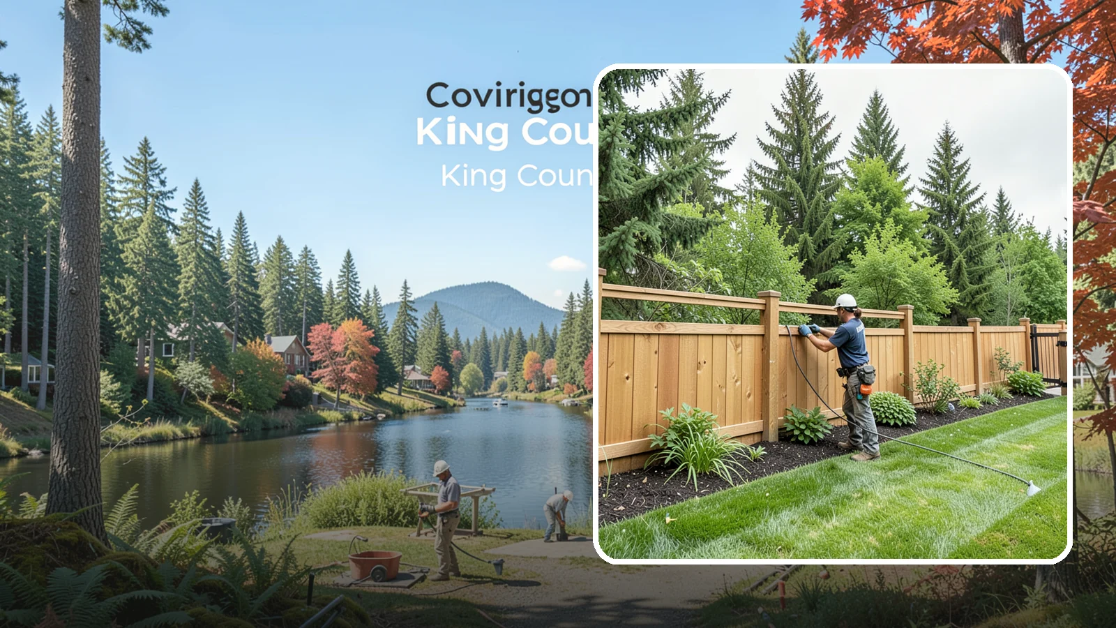 Fence Repair in Covington, King County, WA - Repair of leaning, sagging, broken, and rotted fencing to restore strength, function, and appearance.