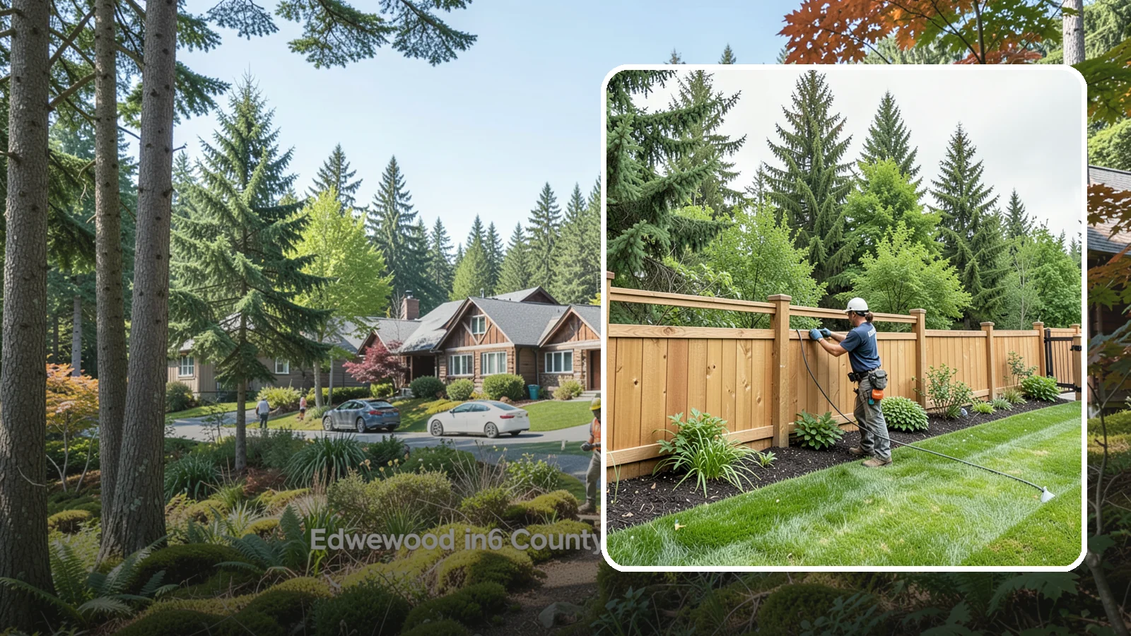 Fence Repair in Edgewood, Pierce County, WA - Repair of leaning, sagging, broken, and rotted fencing to restore strength, function, and appearance.