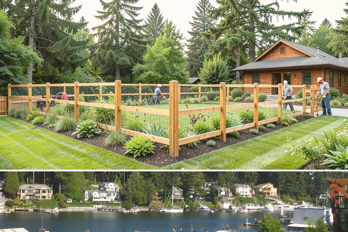 Fence Repair in Gig Harbor, Pierce County, WA - Best done spring through fall.