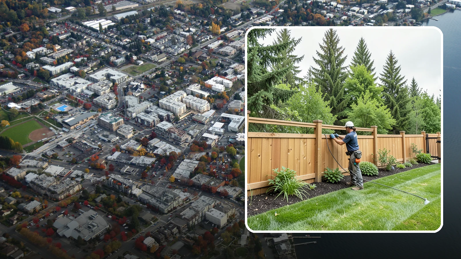 Fence Repair in Kirkland, King County, WA - Repair of leaning, sagging, broken, and rotted fencing to restore strength, function, and appearance.