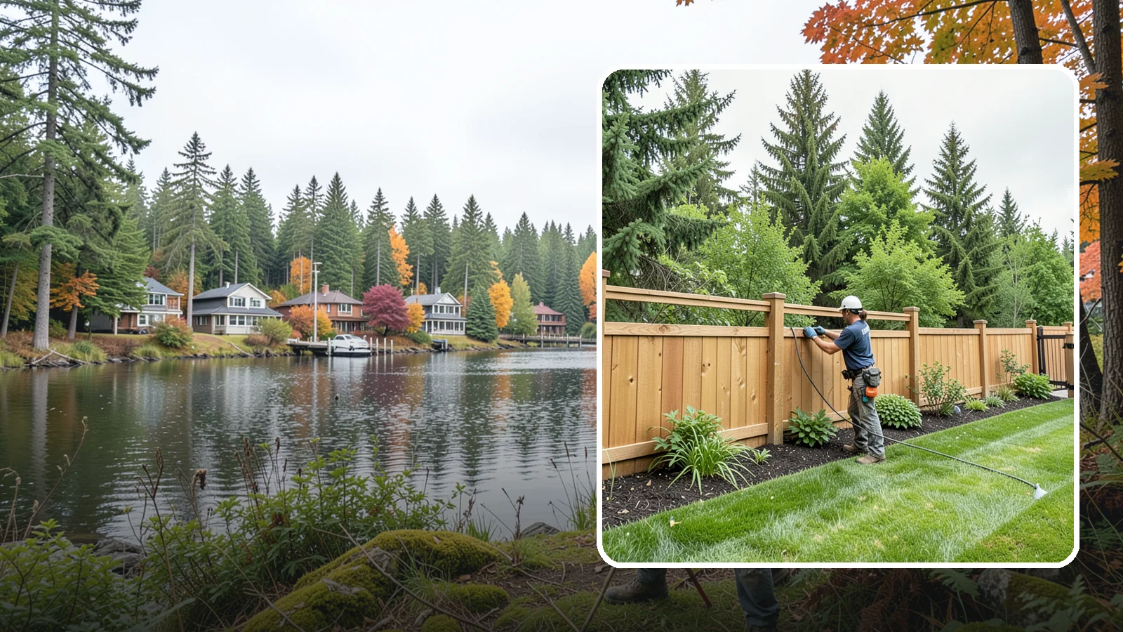 Fence Repair in La Conner, Skagit County, WA - Repair of leaning, sagging, broken, and rotted fencing to restore strength, function, and appearance.