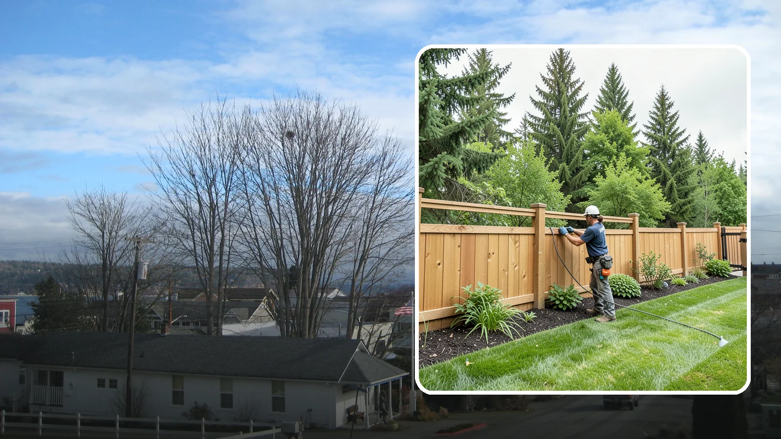 Fence Repair in Langley, Island County, WA - Repair of leaning, sagging, broken, and rotted fencing to restore strength, function, and appearance.