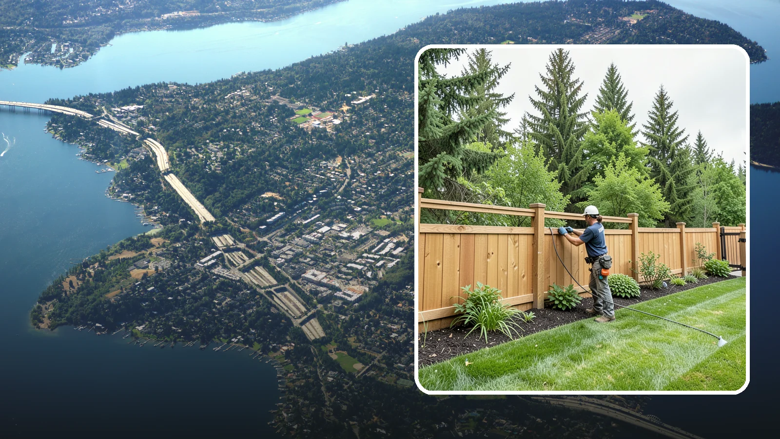Fence Repair in Mercer Island, King County, WA - Repair of leaning, sagging, broken, and rotted fencing to restore strength, function, and appearance.