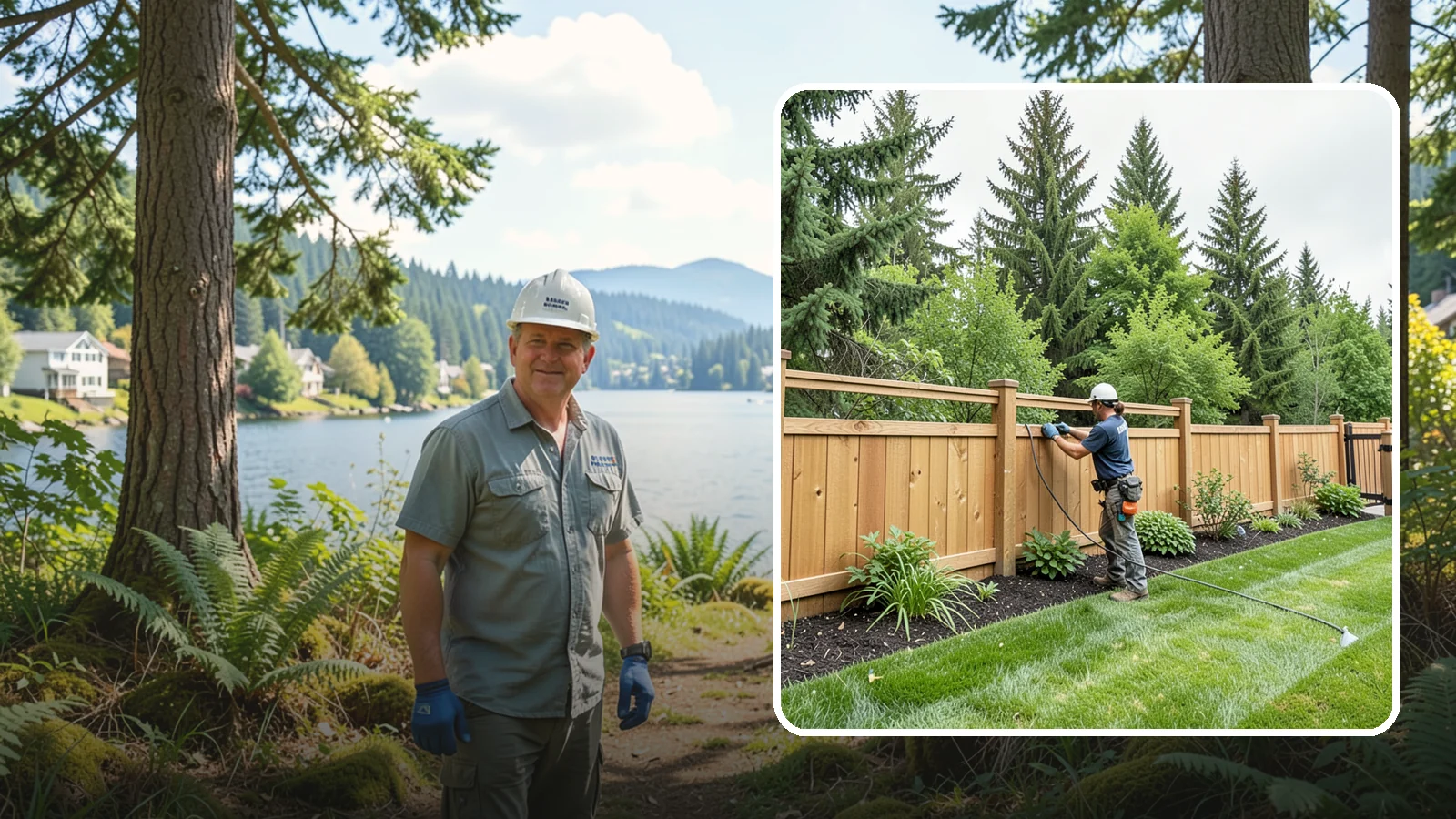 Fence Repair in Milton, King County, WA - Repair of leaning, sagging, broken, and rotted fencing to restore strength, function, and appearance.