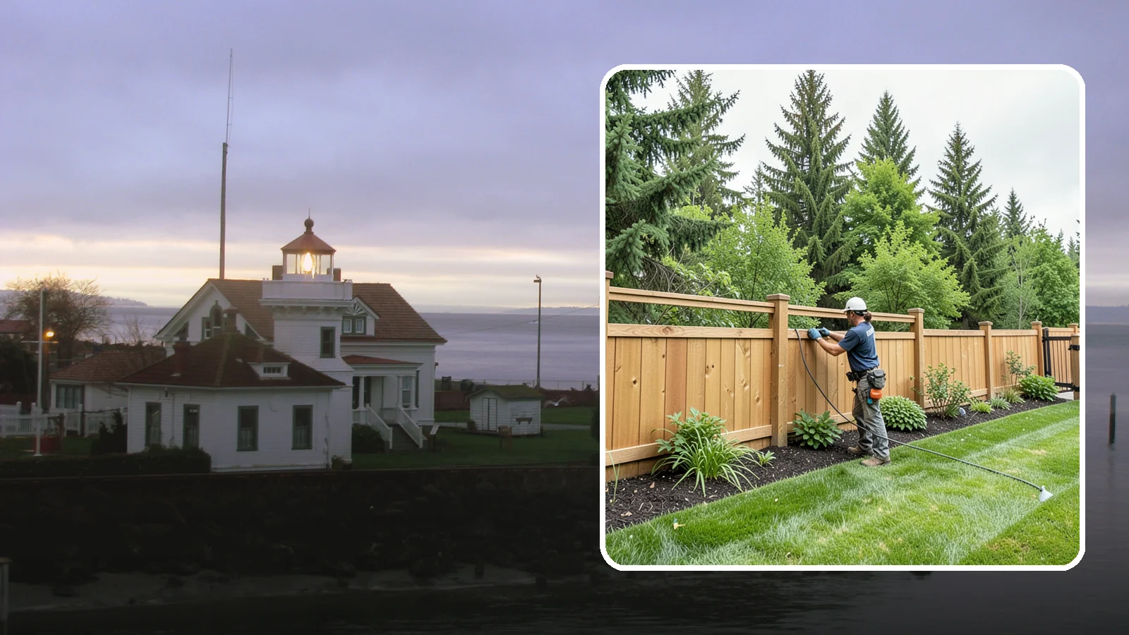 Fence Repair in Mukilteo, Snohomish County, WA - Repair of leaning, sagging, broken, and rotted fencing to restore strength, function, and appearance.