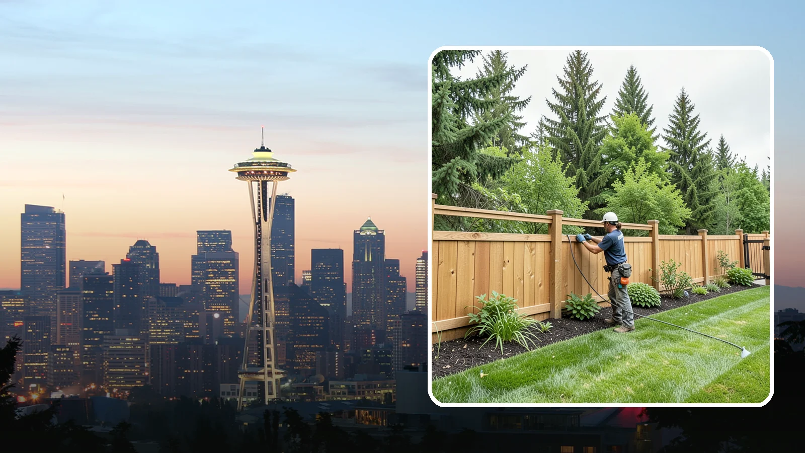 Fence Repair in Seattle, King County, WA - Repair of leaning, sagging, broken, and rotted fencing to restore strength, function, and appearance.
