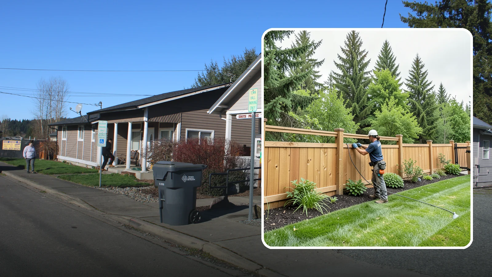 Fence Repair in South Prairie, Pierce County, WA - Repair of leaning, sagging, broken, and rotted fencing to restore strength, function, and appearance.