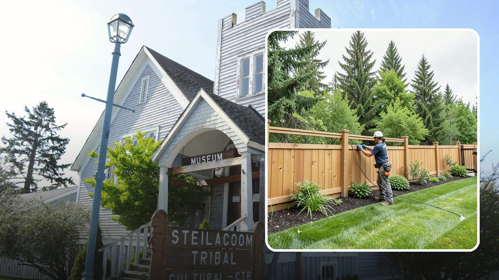 Fence Repair in Steilacoom, Pierce County, WA - Repair of leaning, sagging, broken, and rotted fencing to restore strength, function, and appearance.