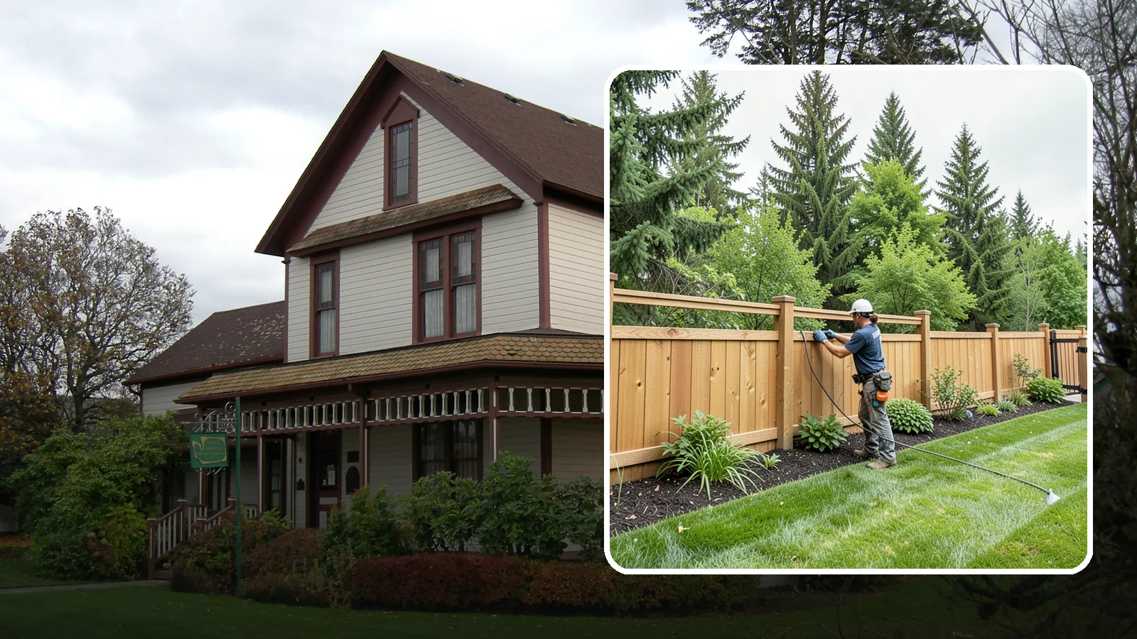Fence Repair in Sumner, Pierce County, WA - Repair of leaning, sagging, broken, and rotted fencing to restore strength, function, and appearance.