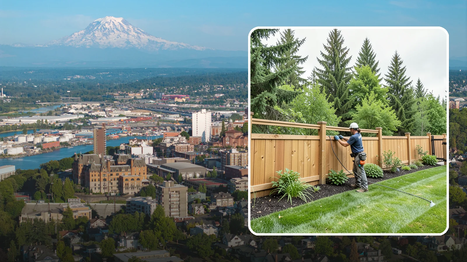 Fence Repair in Tacoma, Pierce County, WA - Repair of leaning, sagging, broken, and rotted fencing to restore strength, function, and appearance.