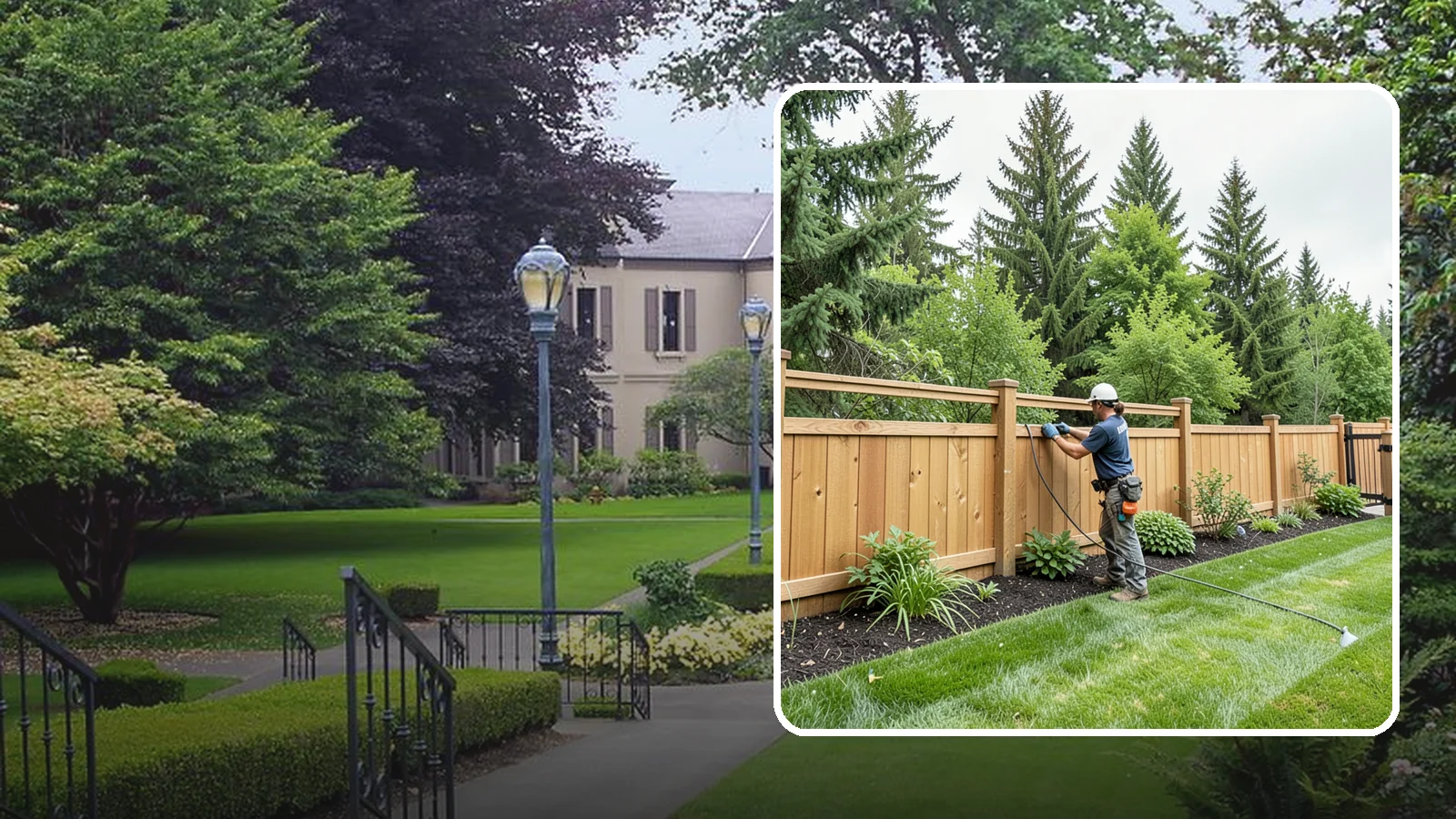 Fence Repair in Woodinville, King County, WA - Repair of leaning, sagging, broken, and rotted fencing to restore strength, function, and appearance.