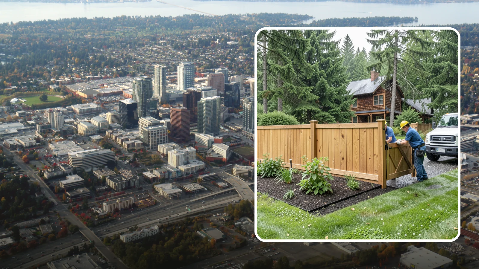 Fence Replacement in Bellevue, King County, WA - We replace failing, rotted, or storm-damaged fences across the Puget Sound region with sturdier materials built for wet Northwest...