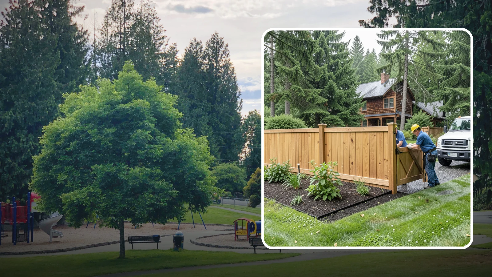 Fence Replacement in Bonney Lake, Pierce County, WA - We replace failing, rotted, or storm-damaged fences across the Puget Sound region with sturdier materials built for wet Northwest...