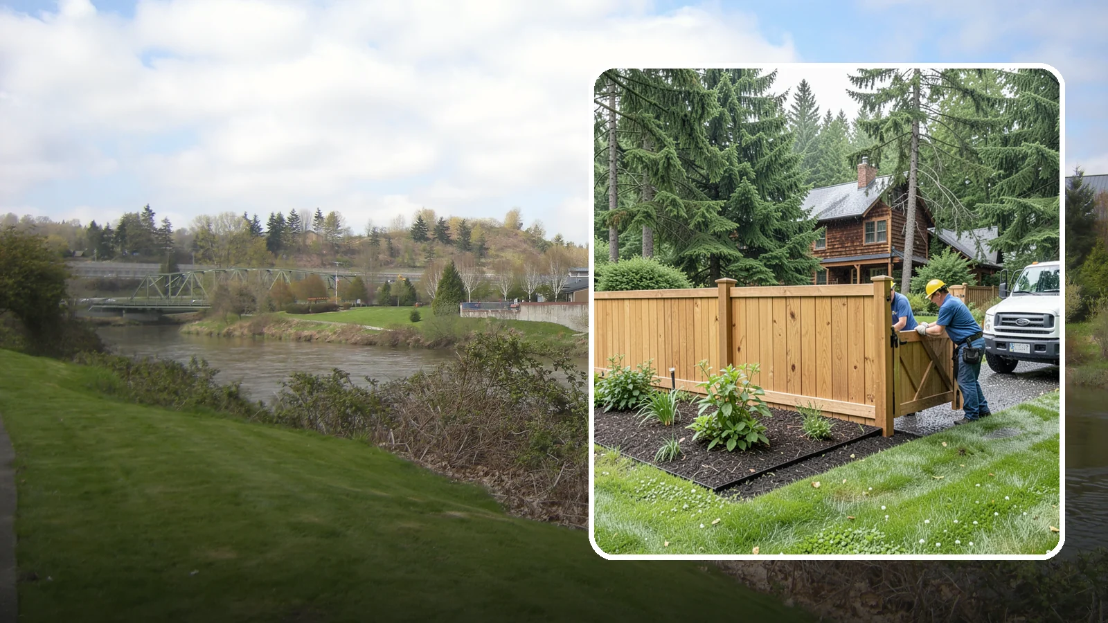 Fence Replacement in Tukwila, King County, WA - We replace failing, rotted, or storm-damaged fences across the Puget Sound region with sturdier materials built for wet Northwest...