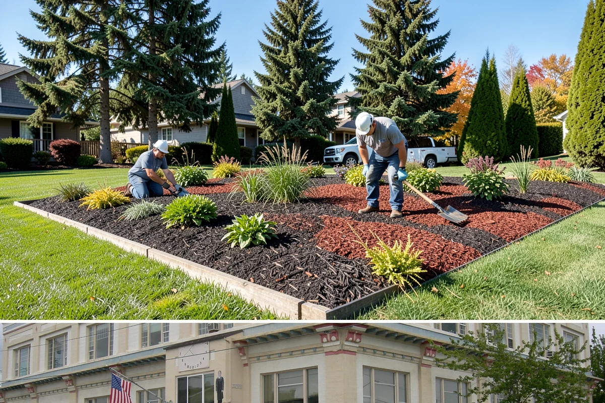 Fir Bark Installation in Anacortes, Skagit County, WA - Fir bark works well applied in spring or fall