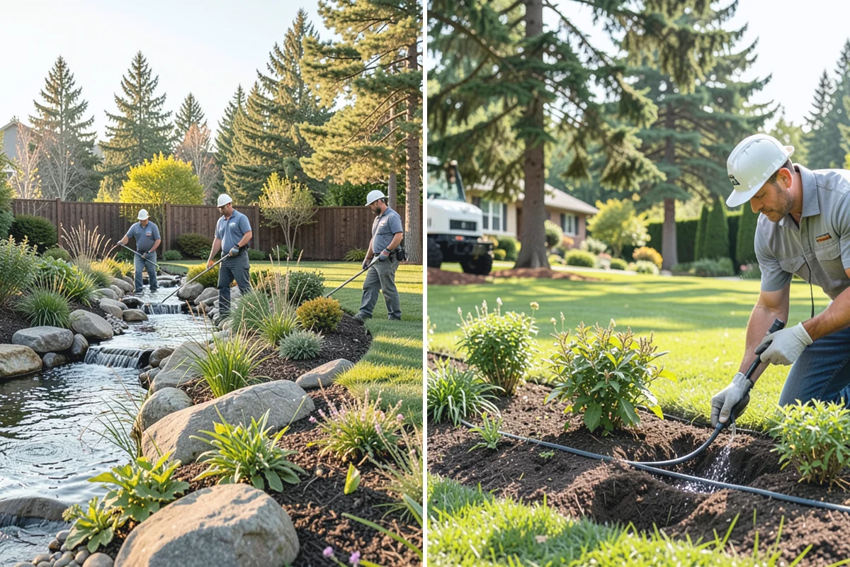 Fir Bark Installation in Auburn, King County, WA - Assess bed scale and recommend a small, medium, or large nugget grade