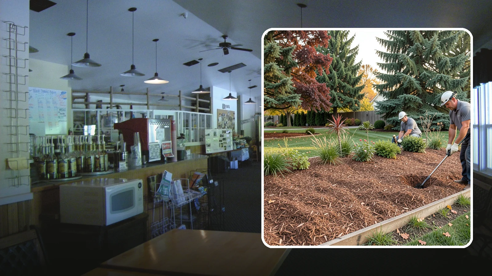 Fir Bark Installation in Black Diamond, King County, WA - We install chunky Douglas fir bark that drains beautifully and gives large beds a rugged, natural texture.
