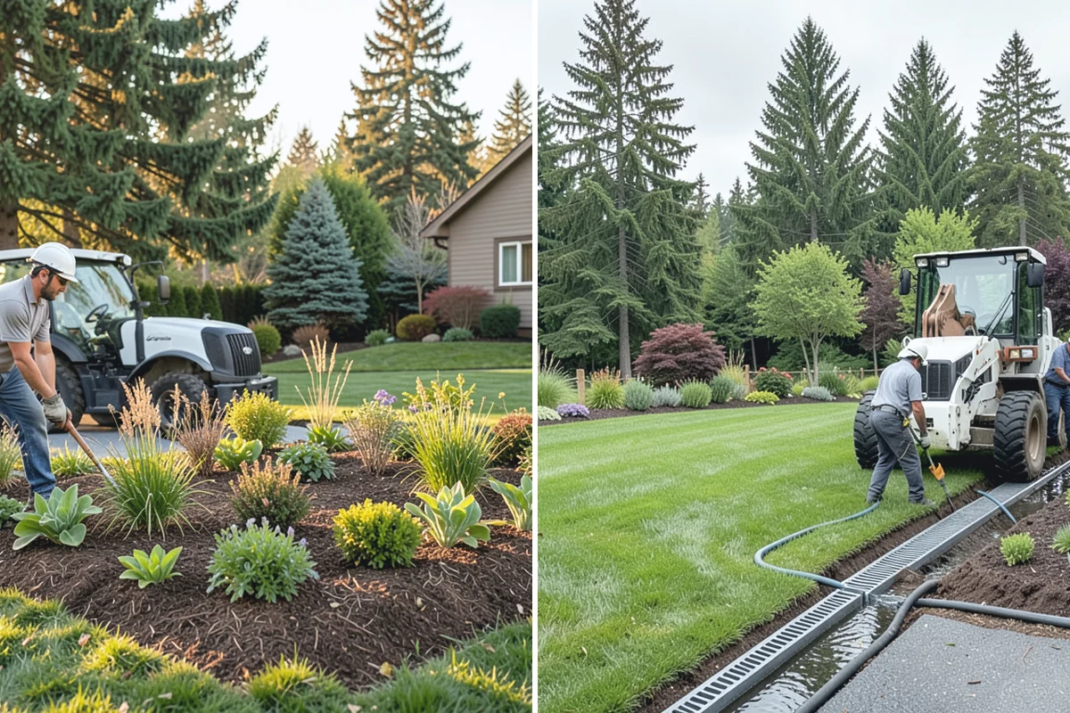 Fir Bark Installation in Buckley, Pierce County, WA - Assess bed scale and recommend a small, medium, or large nugget grade