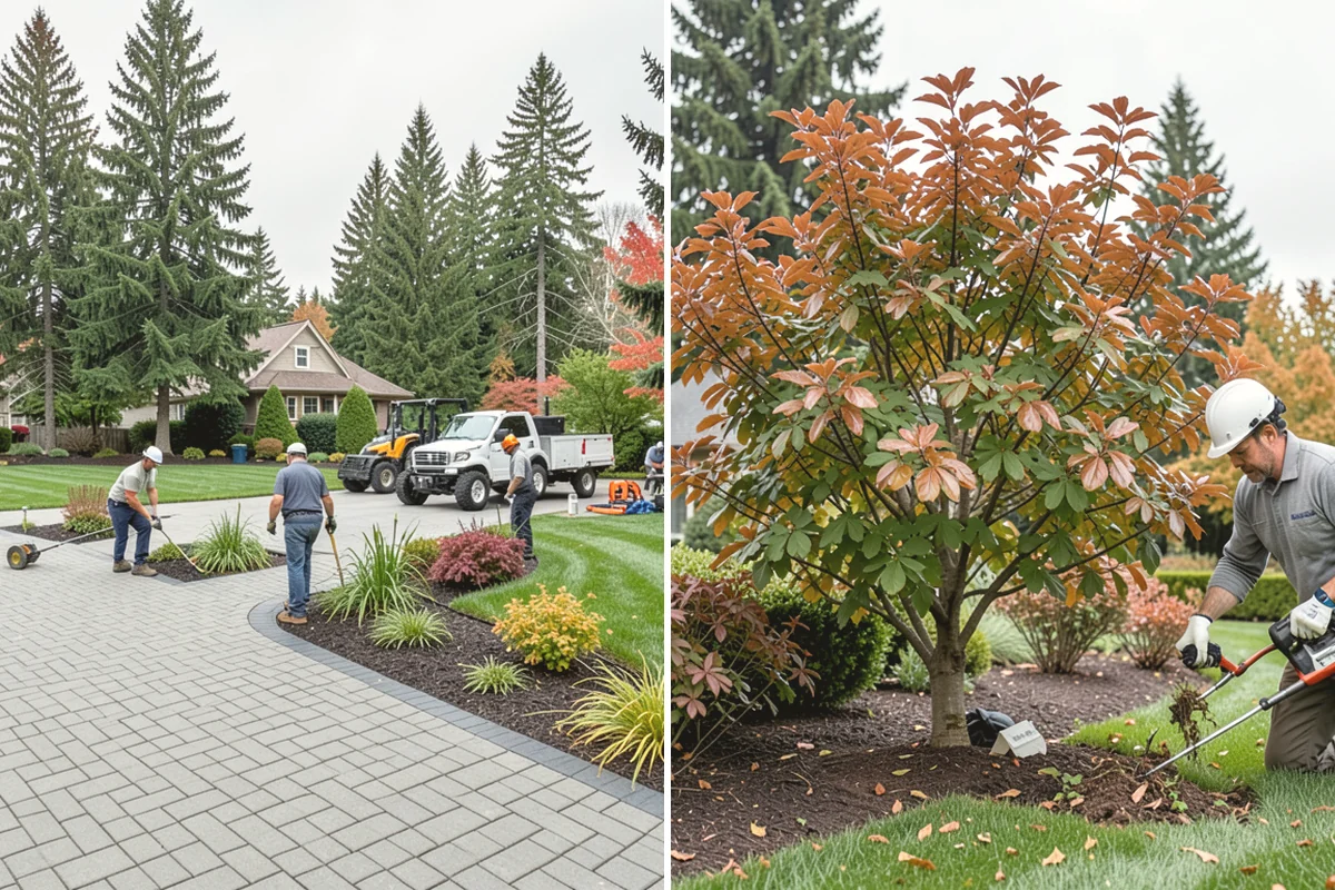 Fir Bark Installation in Covington, King County, WA - Assess bed scale and recommend a small, medium, or large nugget grade