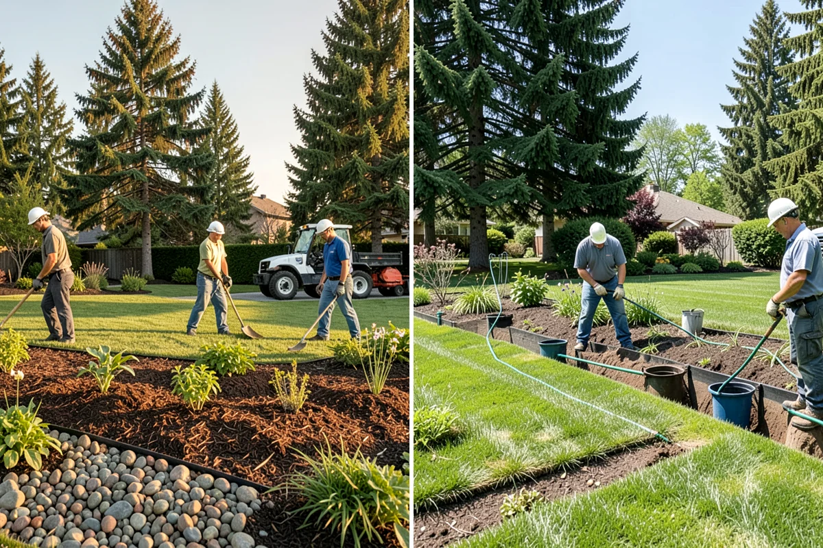 Fir Bark Installation in DuPont, Pierce County, WA - Assess bed scale and recommend a small, medium, or large nugget grade