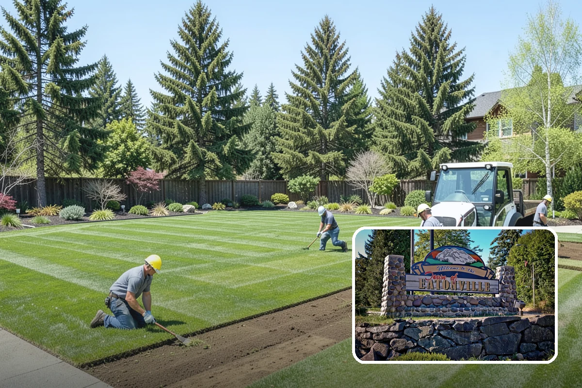 Fir Bark Installation in Eatonville, Pierce County, WA - Excellent drainage that suits wet PNW soils